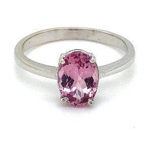 Tajik Spinel 2.02ct Solid 18K White Gold Ring